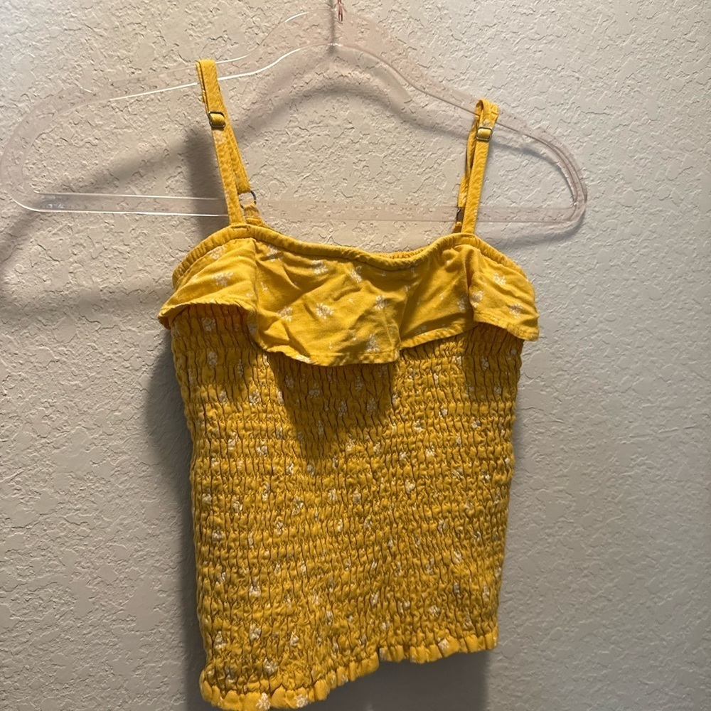 Abercrombie Kids Yellow Smocked Camisole Size 13/14